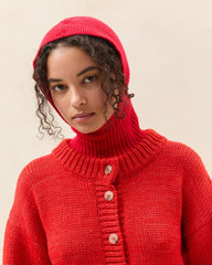 Loeffler Randall Jimi Red Cashmere Balaclava | Women Soft Accessories