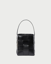 Loeffler Randall Laith Black Woven Bucket Bag | Women Shoulder Bags