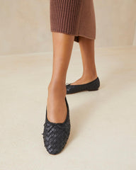 Loeffler Randall Landry Black Woven Ballet Flat L Flats L Footwear | Women Flats & Loafers