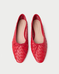 Loeffler Randall Landry Red Woven Ballet Flat | Women Flats & Loafers