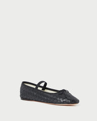 Loeffler Randall Leonie Black Woven Ballet Flat L Flats L Footwear | Women Flats & Loafers
