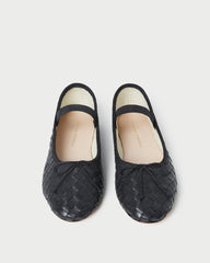 Loeffler Randall Leonie Black Woven Ballet Flat L Flats L Footwear | Women Flats & Loafers