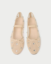 Loeffler Randall Leonie Caramel/Crystal Ballet Flat L Flats L Footwear | Women Flats & Loafers