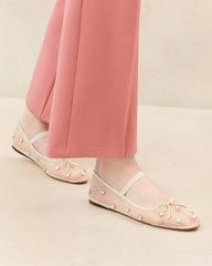 Loeffler Randall Leonie Cream/Crystal Ballet Flat L Flats L Footwear | Women Flats & Loafers