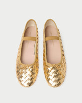 Loeffler Randall Leonie Gold Woven Ballet Flat I Flats I Footwear | Women Flats & Loafers