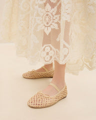Loeffler Randall Leonie Natural Crochet Ballet Flat L Flats L Footwear | Women Flats & Loafers