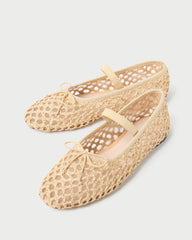 Loeffler Randall Leonie Natural Crochet Ballet Flat L Flats L Footwear | Women Flats & Loafers