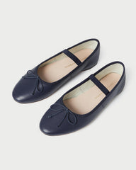 Loeffler Randall Leonie Navy Leather Ballet Flat L Flats L Footwear | Women Flats & Loafers