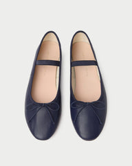 Loeffler Randall Leonie Navy Leather Ballet Flat L Flats L Footwear | Women Flats & Loafers