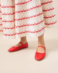Loeffler Randall Leonie Red Leather Ballet Flat I Flats I Footwear | Women Flats & Loafers