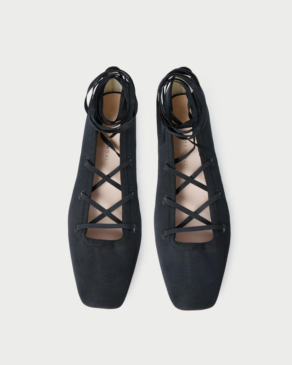 Loeffler Randall Louisa Black Lace-Up Ballet Flat | Women Flats & Loafers