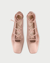 Loeffler Randall Louisa Blush Lace-Up Ballet Flat | Women Flats & Loafers