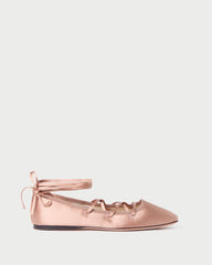 Loeffler Randall Louisa Blush Lace-Up Ballet Flat | Women Flats & Loafers