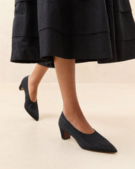 Loeffler Randall Maeve Black Moiré Low Pump | Women Pumps & Mules