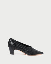 Loeffler Randall Maeve Black Woven Low Pump | Women Pumps & Mules