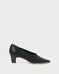 Loeffler Randall Maeve Black Woven Low Pump | Women Pumps & Mules
