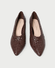 Loeffler Randall Maeve Espresso Woven Low Pump | Women Pumps & Mules