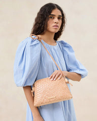 Loeffler Randall Mallory Desert Sand Woven Crossbody I Crossbodies I Handbags | Women Crossbodies