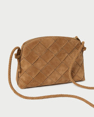 Loeffler Randall Mallory Toffee Woven Suede Crossbody I Crossbodies I Handbags | Women Crossbodies