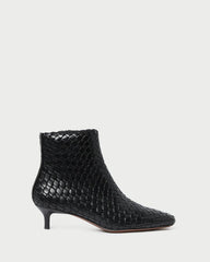 Loeffler Randall Marcella Black Woven Ankle Boot | Women Boots