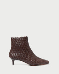 Loeffler Randall Marcella Espresso Woven Ankle Boot | Women Boots