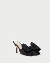 Loeffler Randall Margot Black Moiré Bow Mule L Pumps L Footwear | Women Pumps & Mules