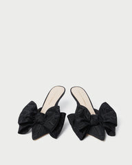 Loeffler Randall Margot Black Moiré Bow Mule L Pumps L Footwear | Women Pumps & Mules