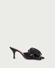 Loeffler Randall Margot Black/Crystal Bow Mule | Women Pumps & Mules