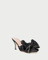 Loeffler Randall Margot Black/Crystal Bow Mule | Women Pumps & Mules