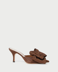Loeffler Randall Margot Chocolate Moiré Bow Mule L Pumps L Footwear | Women Pumps & Mules