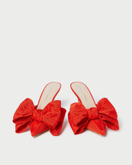 Loeffler Randall Margot Red Moiré Bow Mule L Pumps L Footwear | Women Pumps & Mules
