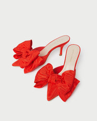 Loeffler Randall Margot Red Moiré Bow Mule L Pumps L Footwear | Women Pumps & Mules