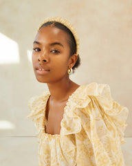 Loeffler Randall Marina Puffy Headband Gold | Women Accessories