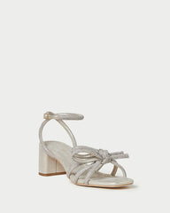 Loeffler Randall Mikel Cappuccino Bow Mid-Heel Sandal L Heeled Sandals L Footwear | Women Heeled Sandals