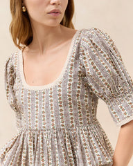 Loeffler Randall Milly Pink/Cream Floral Top | Women Tops