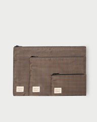 Loeffler Randall Murphy Brown/Black Check Pouch Set | Women Accessories