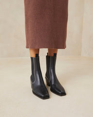 Loeffler Randall Nat Black Mid Western Boot I Ankle Boots I Footwear | Women Boots