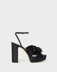 Loeffler Randall Natalia Black Platform Bow Heel | Women Heeled Sandals