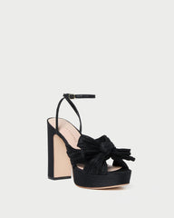 Loeffler Randall Natalia Black Platform Bow Heel | Women Heeled Sandals