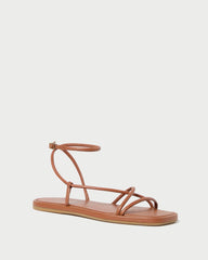 Loeffler Randall Noor Timber Leather Flat Sandal I Flat Sandals I Footwear | Women Flat Sandals