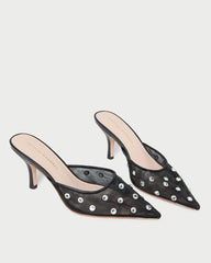 Loeffler Randall Paloma Black/Crystal Mesh Mule I Mules I Footwear | Women Pumps & Mules