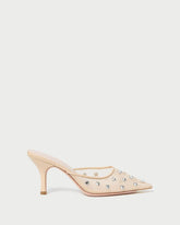 Loeffler Randall Paloma Cream/Crystal Mesh Mule I Mules I Footwear | Women Pumps & Mules