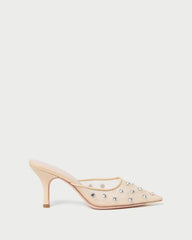 Loeffler Randall Paloma Cream/Crystal Mesh Mule I Mules I Footwear | Women Pumps & Mules