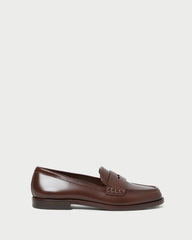 Loeffler Randall Rachel Espresso Shiny Leather Loafer | Women Flats & Loafers