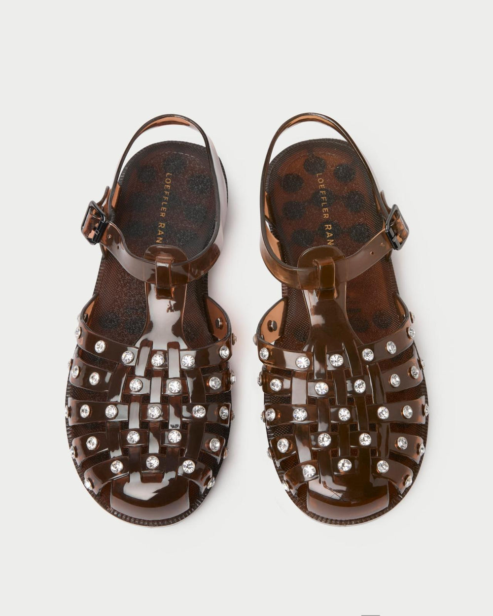 Loeffler Randall Rhys Brown Jelly Sandal | Women Flat Sandals