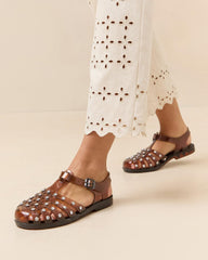 Loeffler Randall Rhys Brown Jelly Sandal | Women Flat Sandals