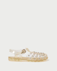 Loeffler Randall Rhys Champagne Glitter Jelly Sandal I Flat Sandals I Footwear | Women Flat Sandals