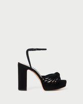 Loeffler Randall Rivka Black Suede Platform Sandal L Heeled Sandals L Footwear | Women Heeled Sandals