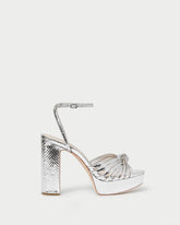 Loeffler Randall Rivka Silver Knot Platform Sandal L Heeled Sandals L Handbags | Women Heeled Sandals