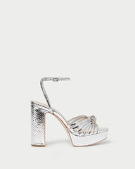 Loeffler Randall Rivka Silver Knot Platform Sandal L Heeled Sandals L Handbags | Women Heeled Sandals